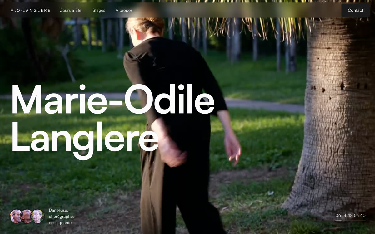 Site de Marie-Odile Langlere sur ordinateur