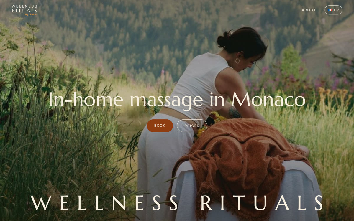 Site de Wellness Rituals sur ordinateur